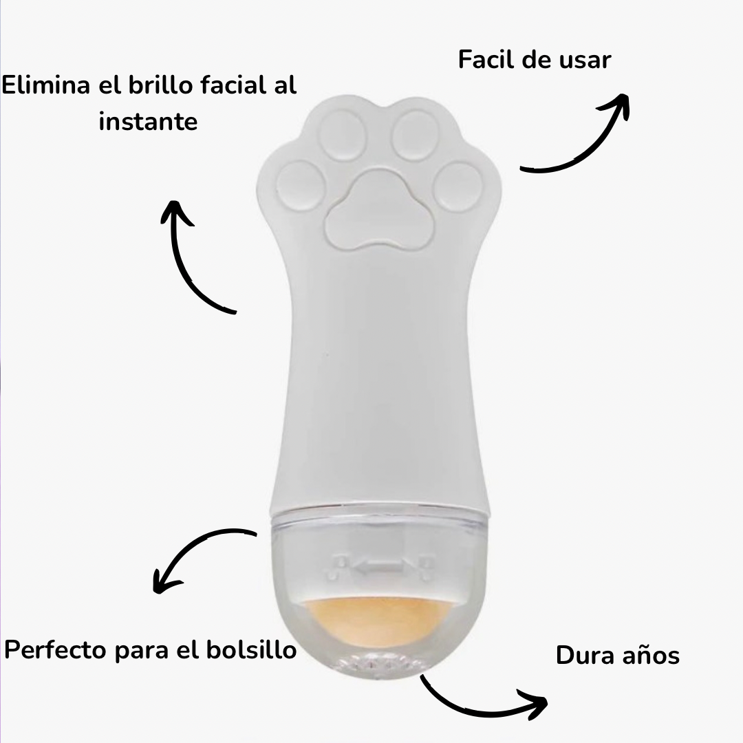 Rodillo absorbente de brillo facial