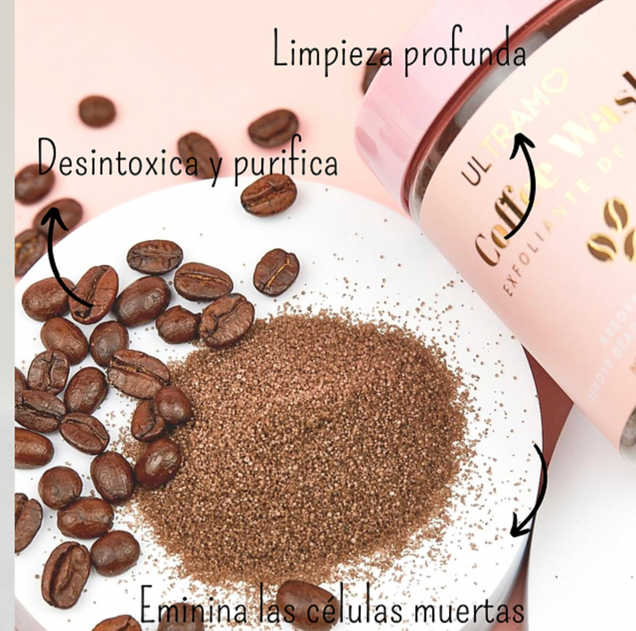 Exfoliante en polvo de café