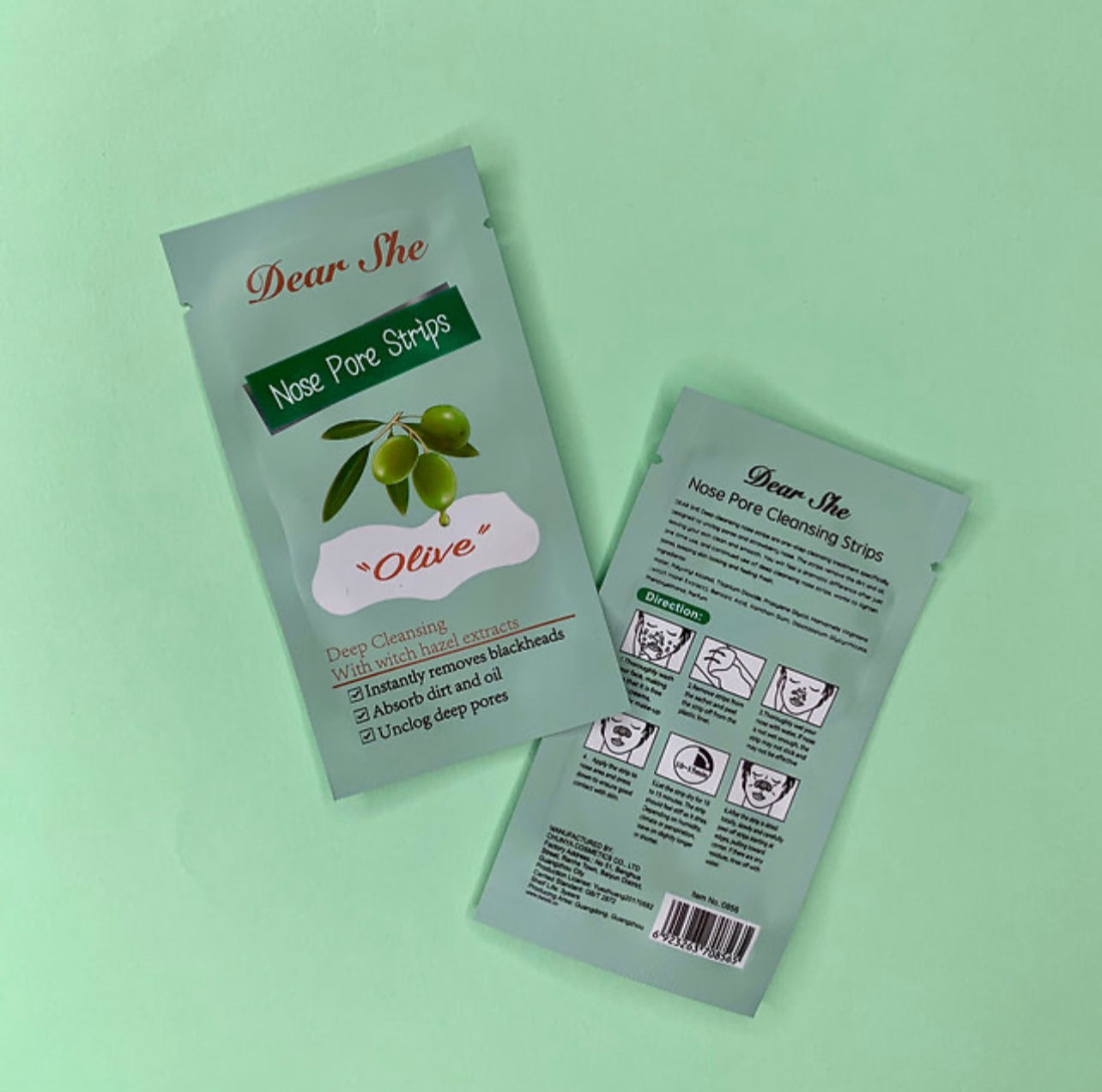 Nose pore strips olive