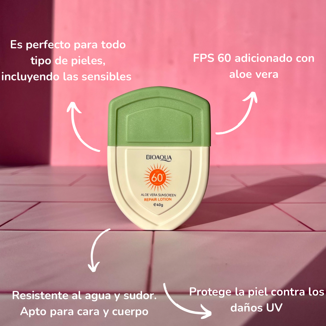 Protector solar FPS 60 con aloe vera