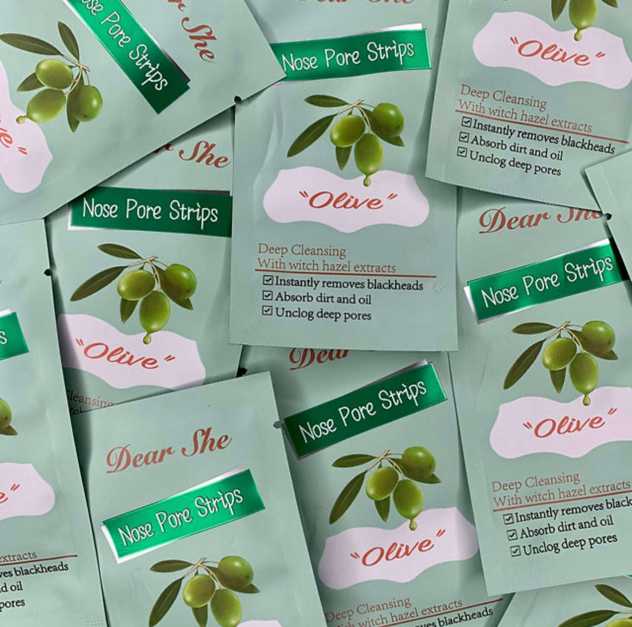 Nose pore strips olive